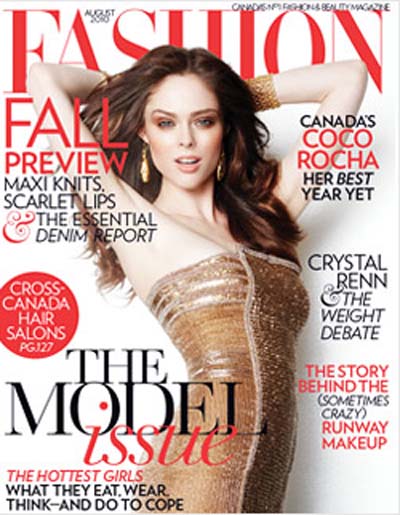 The cover of the August issue of FASHION Magazine