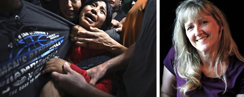 “Separated by ICE” by photographer Carol Guzy (right)