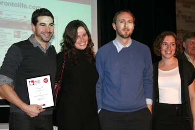 Torontolife.com's team picks up the COPA for Best Overall Magazine Website — Red