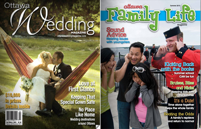 Ottawa Wedding and Ottawa Family Life, both recently launched by Coyle Publishing