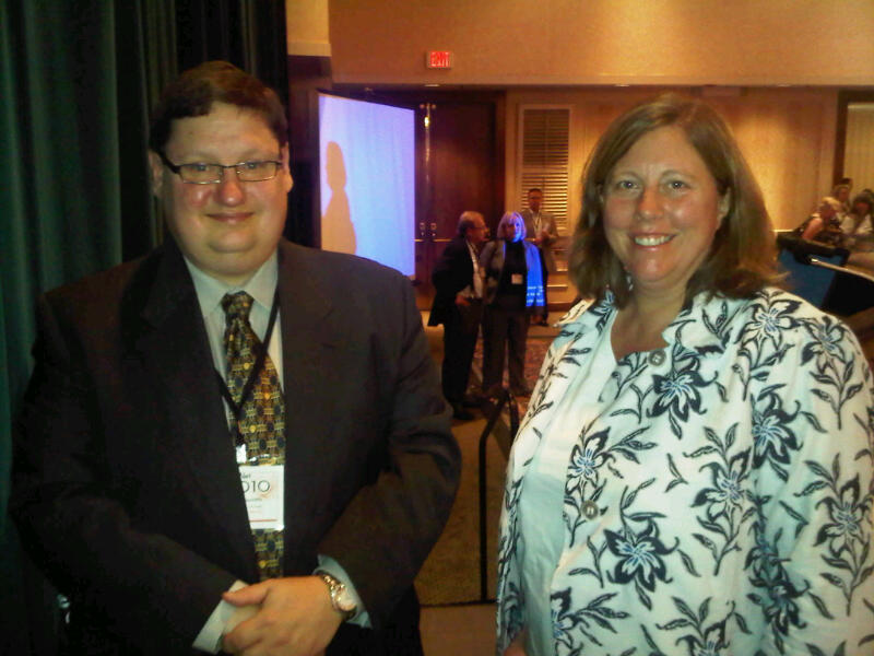 Short Shortliffe, head of periodical policy for DCH, and Canada's History publisher Deb Morrison at MagNet