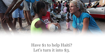 Sweetspot.ca's Haiti relief effort will match up to $5,000