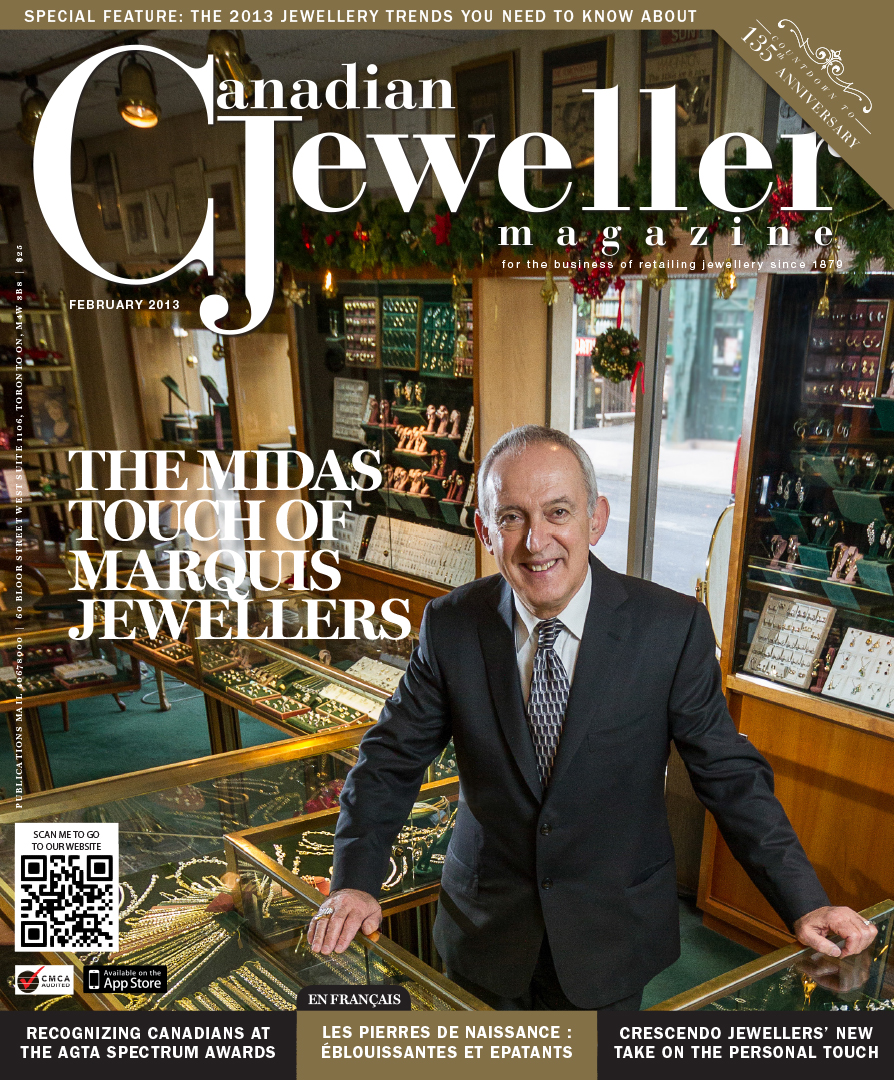 An example of Canadian Jeweller's previous look