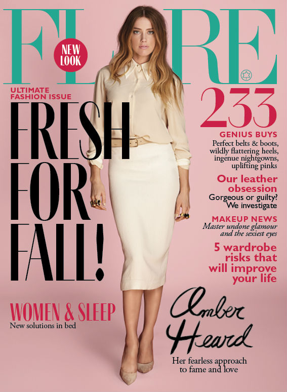 Amber Heard covers the September issue of Flare