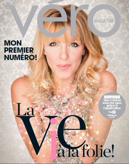 The first issue of Véro features a logo stamped in bright silver