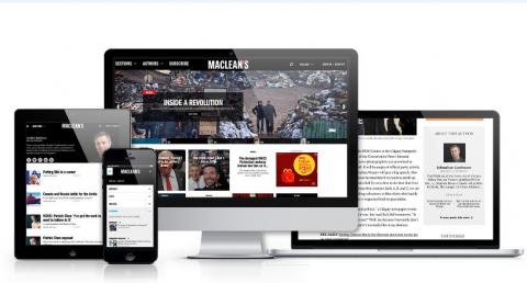 The redesigned Maclean's website (Courtesy of Rogers Media)
